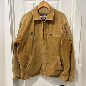 Vintage Roots Men's Corduroy Zip-Front Jacket in Tan made Canada MEDIUM oversize